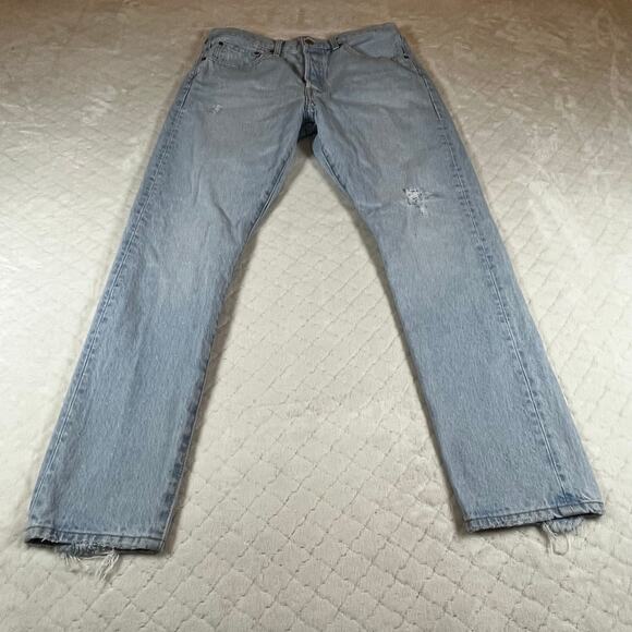 Levi 501 Skinny XX 31x30 light distressing - button fly - excellent condition - Picture 1 of 9